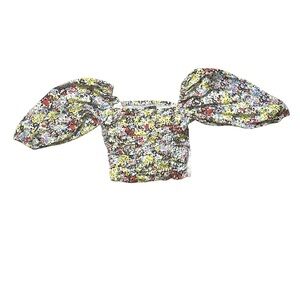 Zara Multicolor Floral Crop Top